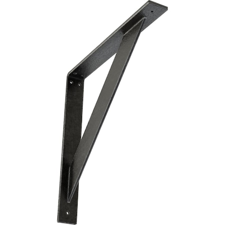 Ekena Millwork Traditional Steel Bracket, Antiqued Pewter 2"W x 16"D x 16"H BKTM02X16X16TRAPW